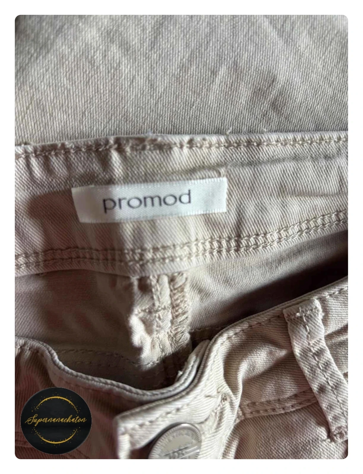 Joli Pantalón Slim Promod Beige Sable - Talla S / 36 – photo 4